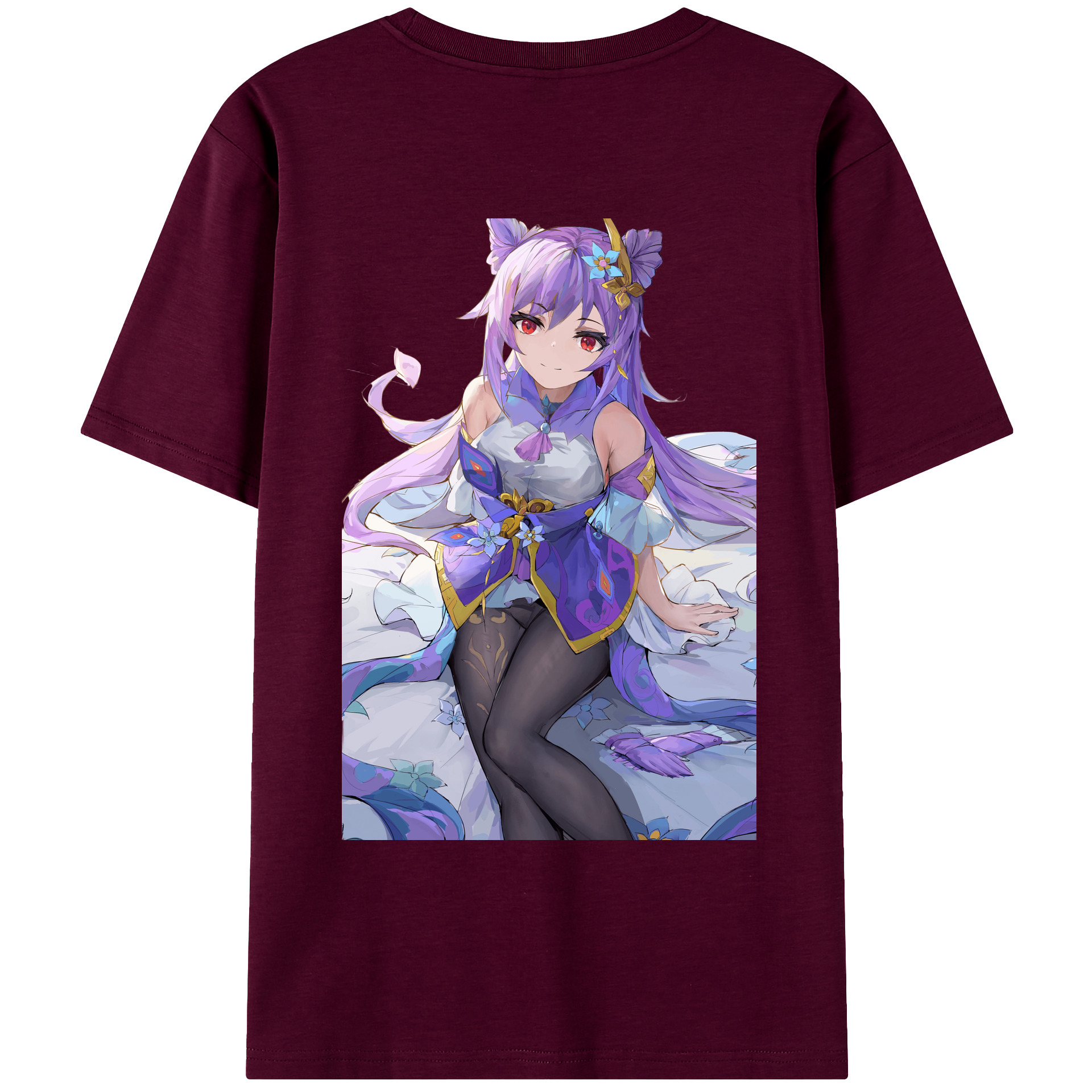 げんし神 刻晴 こくせい genshin Kokusei レディース半袖Tシャツ(バックプリント)